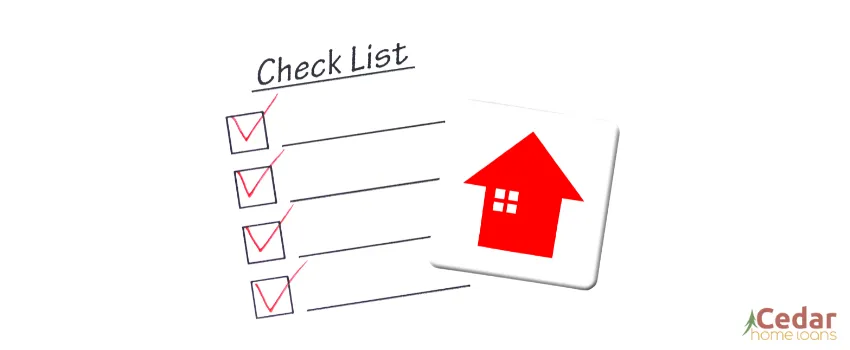 CHL - A home construction checklist on white paper